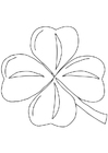 Coloring page Irish clover - Shamrock