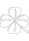 Coloring pages Irish clover - Shamrock