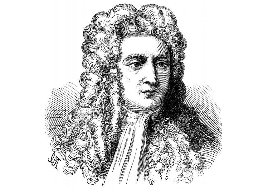 Coloring page Issac Newton