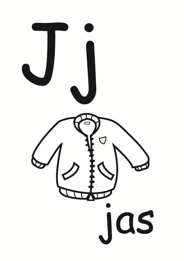 Coloring page j