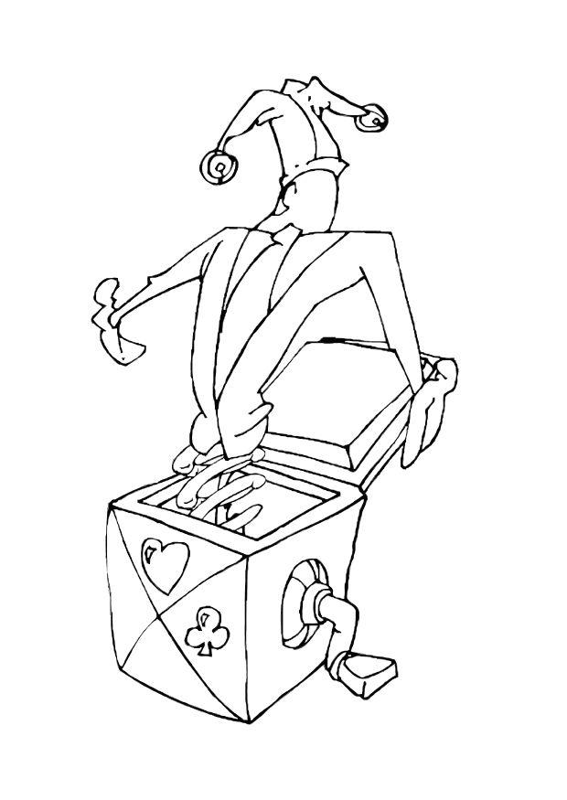 Coloring page jack in the box
