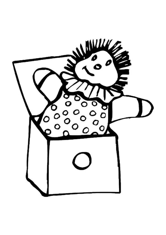 Coloring page jack in the box