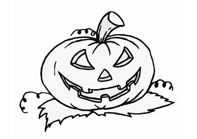 Coloring page jack-o-lantern