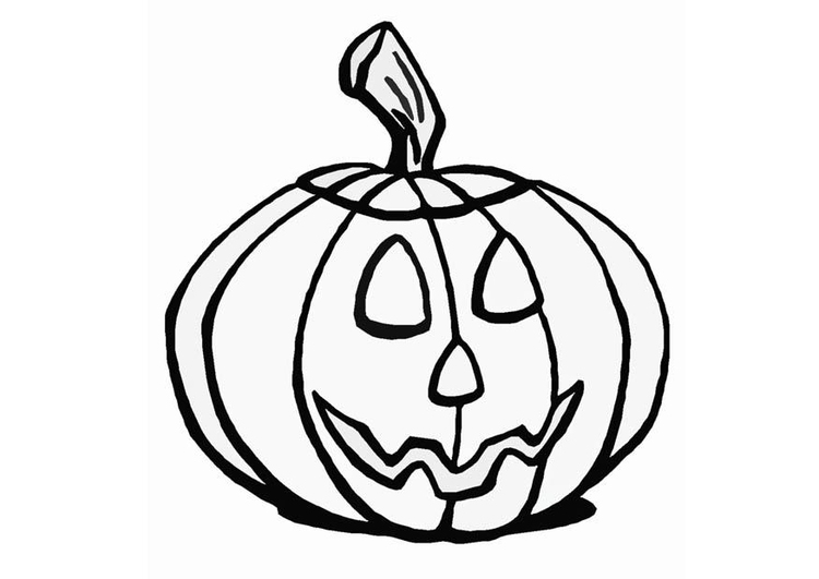 Coloring page jack-o-lantern