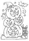 Coloring pages jack-o-lanterns