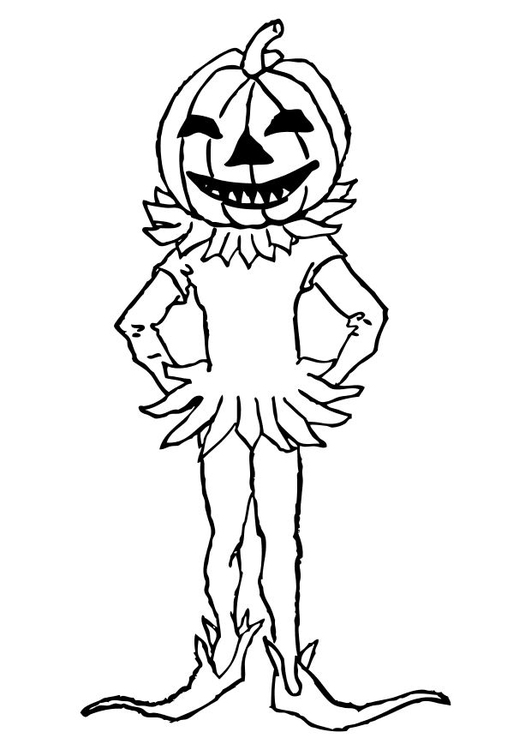 Coloring Page jackolantern - free printable coloring pages - Img 10562