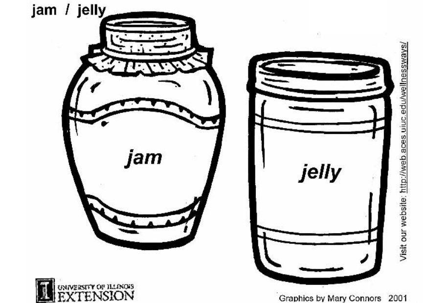 Coloring page jam and jelly