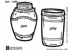 Coloring page jam and jelly