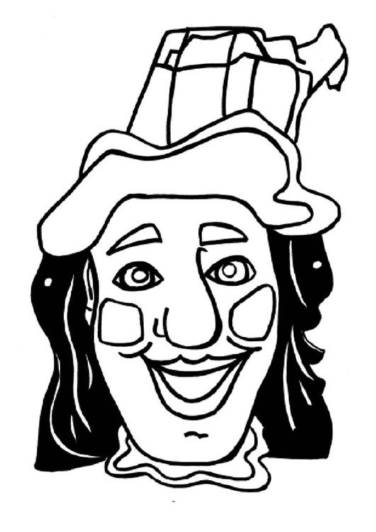 Coloring page Jan Klassen mask