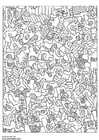 Coloring pages Jean Dubuffet