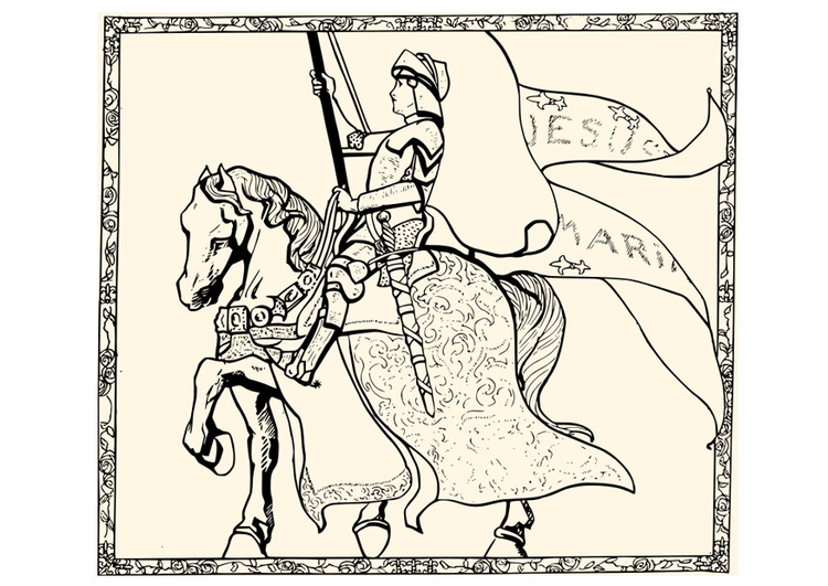 Coloring page Jeanne d'Arc