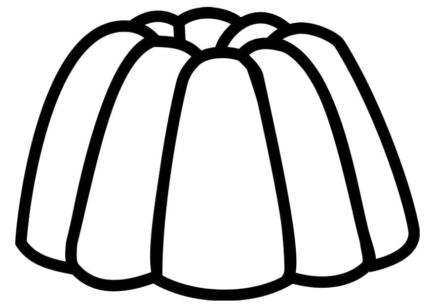 Coloring page jelly pudding