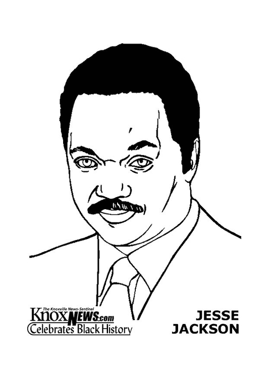 Coloring page Jesse Jackson