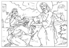 Coloring page Jesus heals