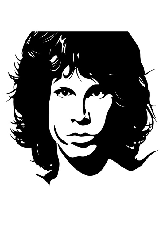 Coloring page Jim Morrison