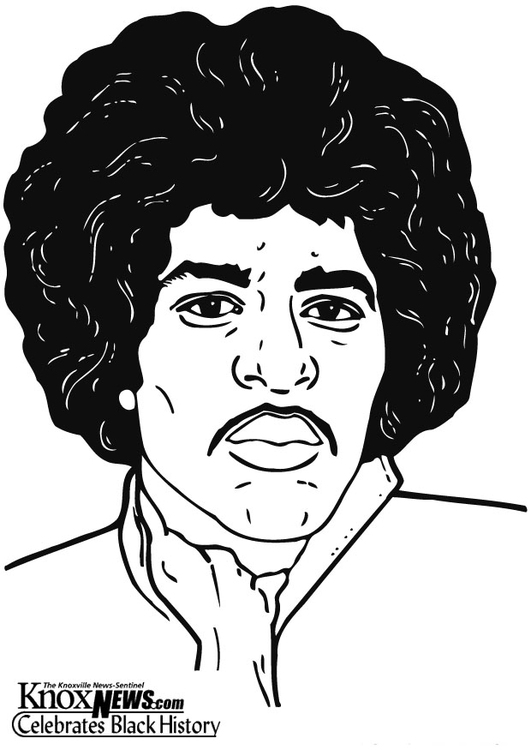 Coloring page Jimi Hendrix