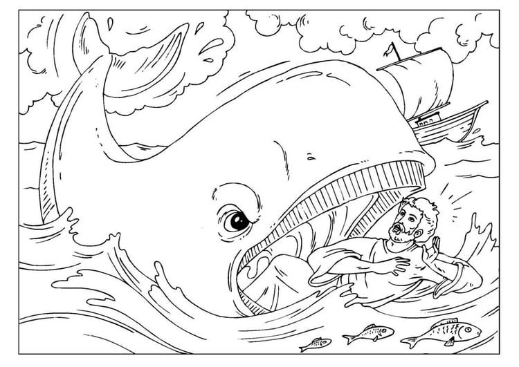 Coloring page Jonah