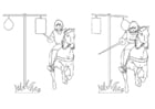 Coloring pages jousting training