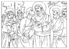 Coloring page Judas betrayal