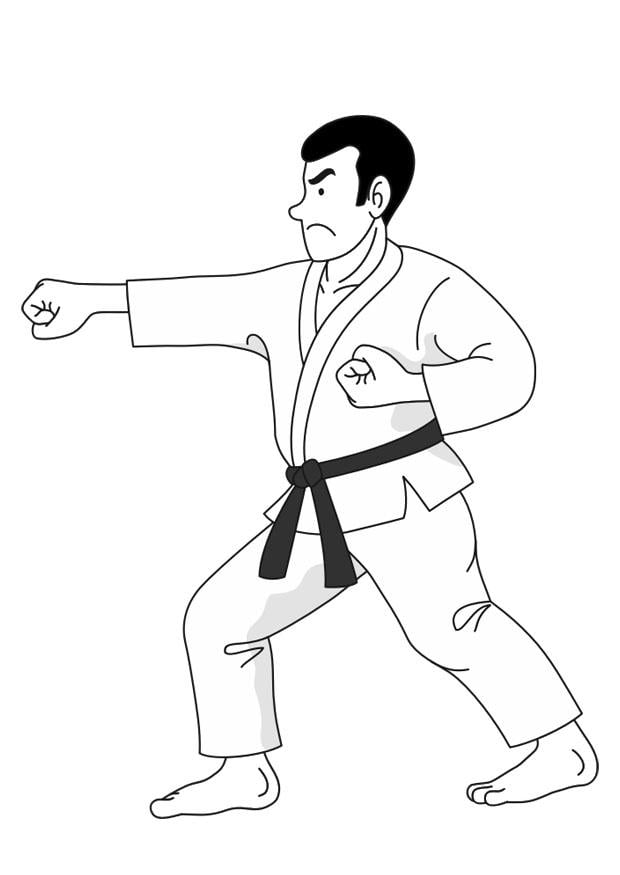 Coloring page judo