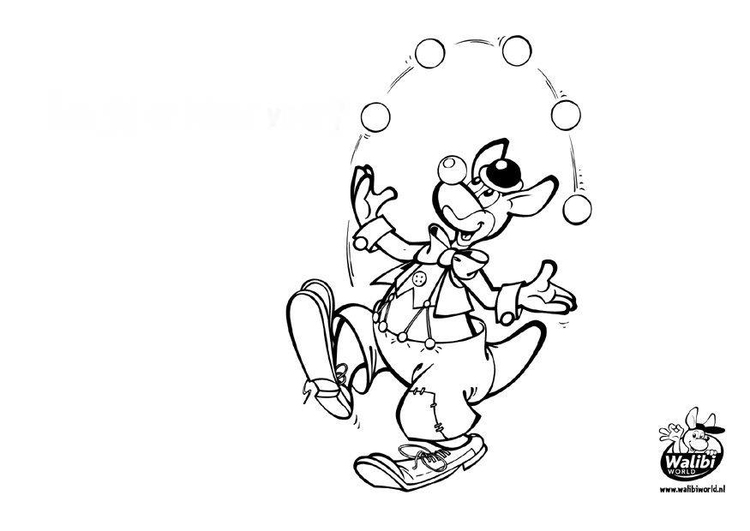 Coloring page juggler