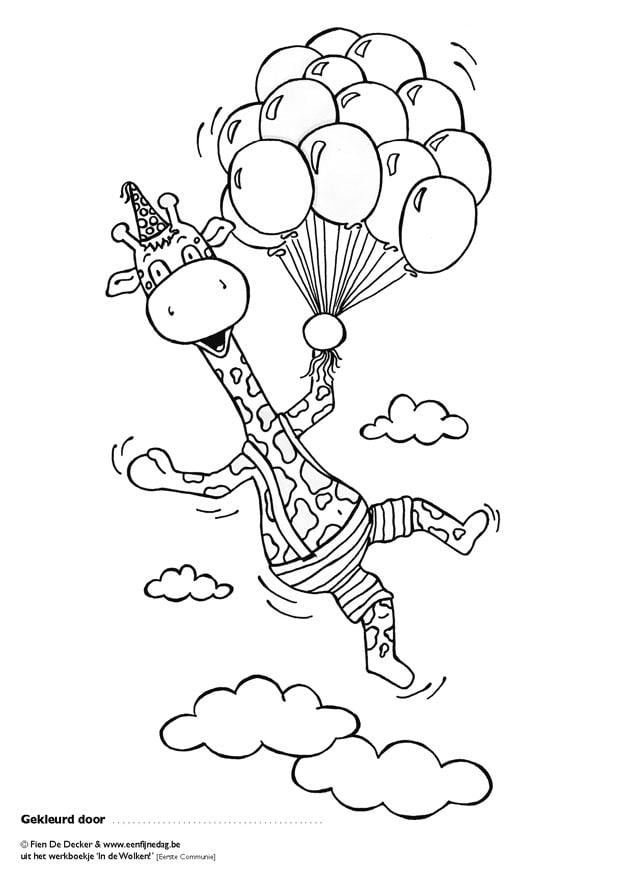 Coloring page Jules is flying