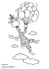 Coloring page Jules is flying