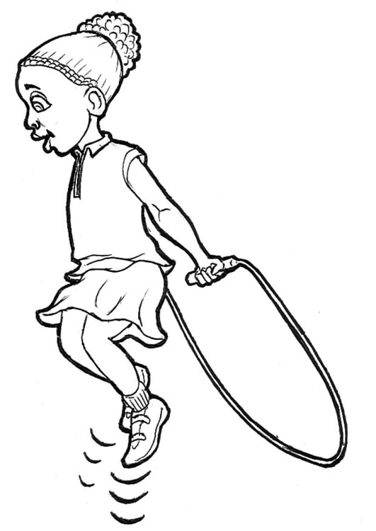 Coloring page jump rope