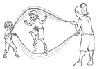 Coloring pages jump rope