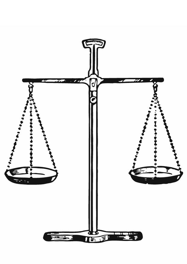 Coloring page justice - balans
