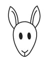 Coloring page Kangaroo Head