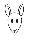 Coloring pages Kangaroo Head