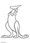 Coloring page kangaroo