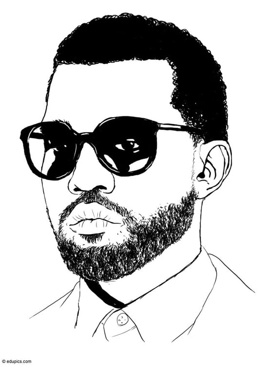 Coloring page Kanye West