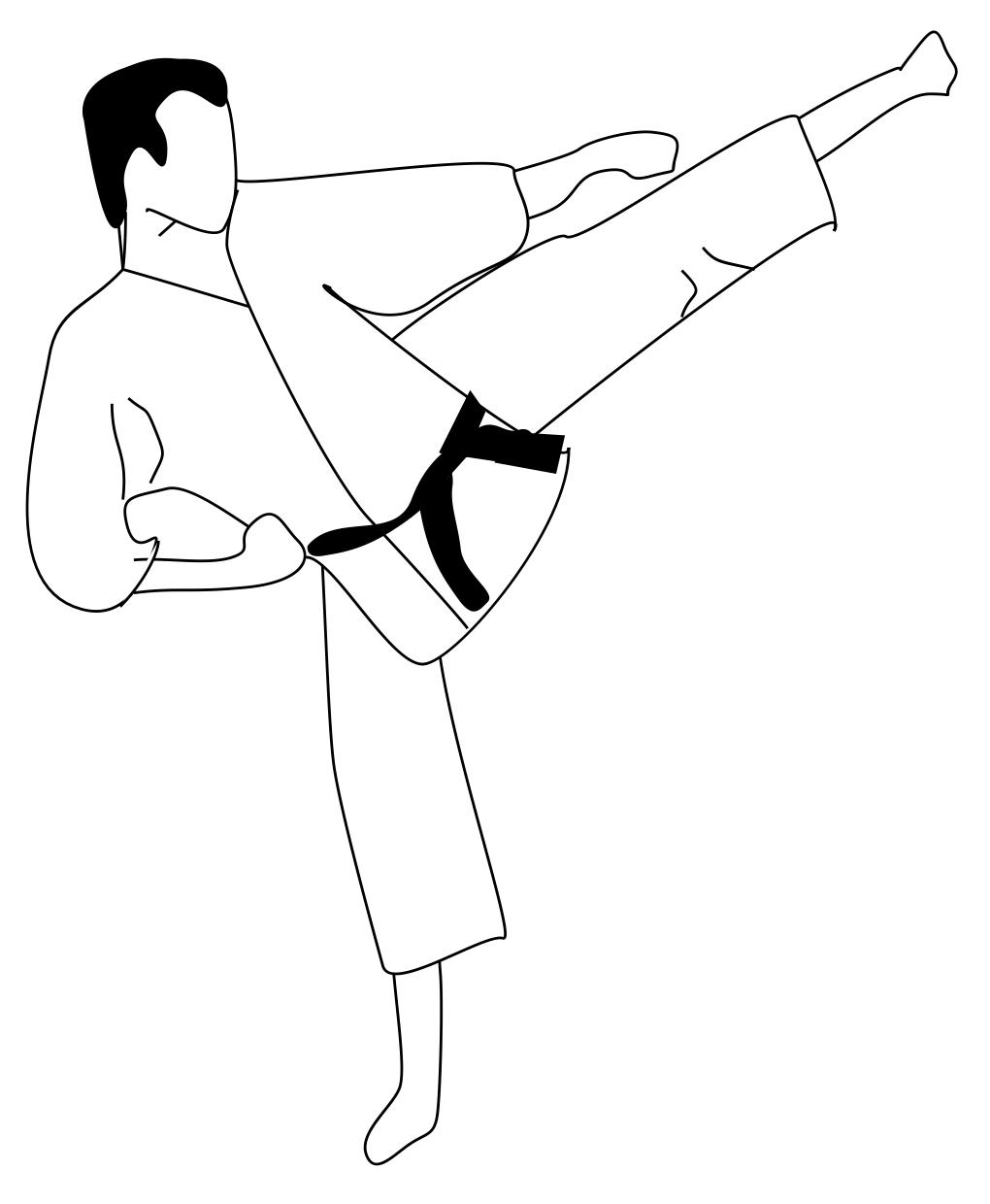 Coloring page karate