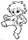 Coloring pages karate