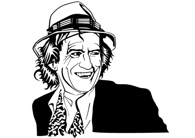 Coloring page Keith Richards