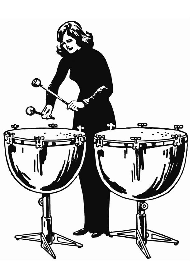 Coloring page kettledrum