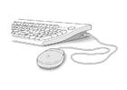 Coloring page keyboard and mouse