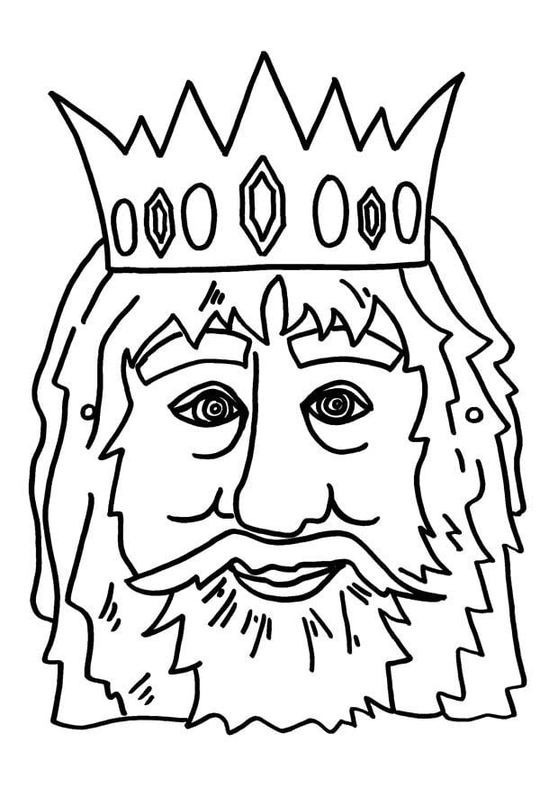 Coloring page king mask