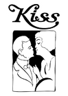 Coloring page kiss
