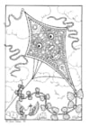 Coloring pages kite