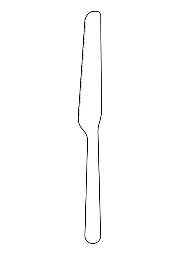 Coloring page knife