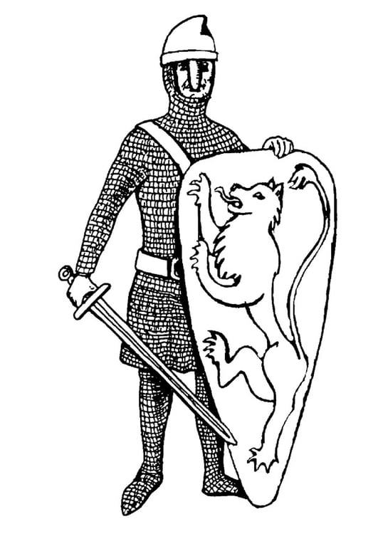 Coloring Page knight - free printable coloring pages - Img 10654