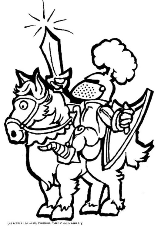 Coloring Page knight - free printable coloring pages - Img 5965