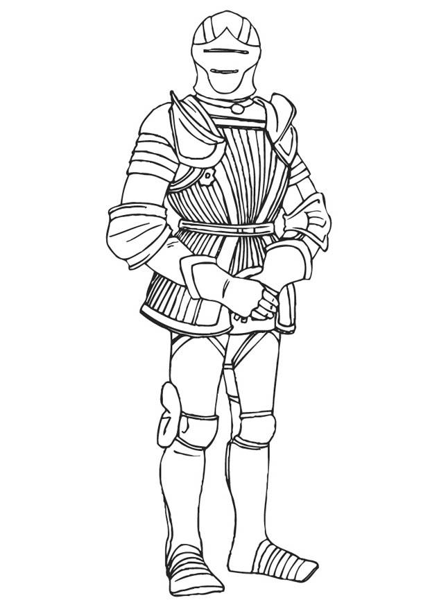 Coloring Page Knight in Armor - free printable coloring pages - Img 9410