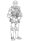 Coloring page Knight in Armor