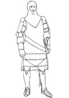 Coloring page knight in armor