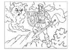 Coloring page knight