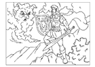 coloring-page knight